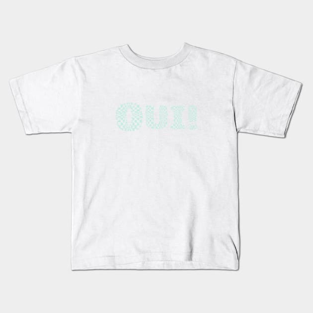 oui mint Kids T-Shirt by wanderinglaur